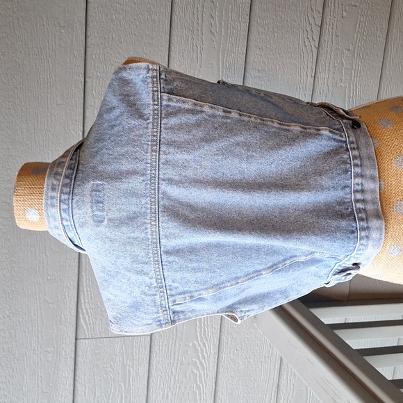 Vintage 90s Great Land trading company cropped denim vest size small - Picture 5 of 11